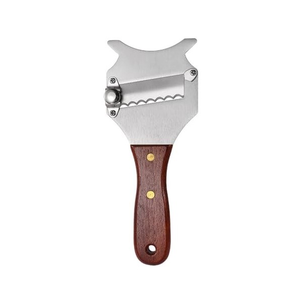 YANGWEN Trancheuse à Truffes,Trancheuse à Fromage en Acier Inoxydable Outils de Cuisine,avec Manche en Bois pour Couper Les T