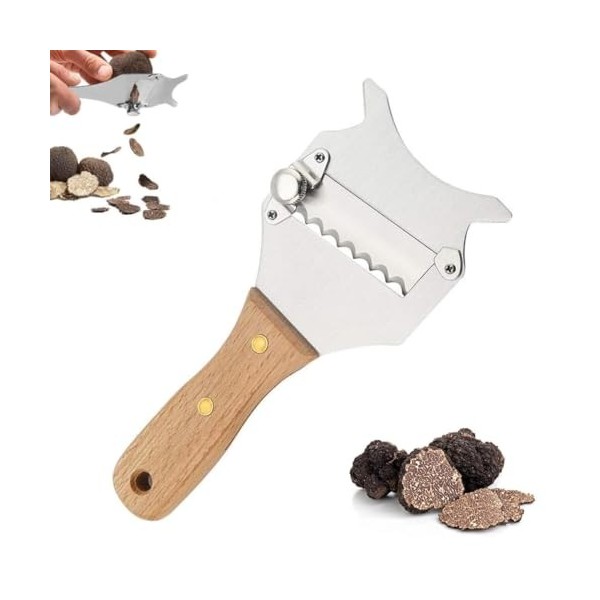 GXGM 1 Pièces Coupe Truffe,Trancheur de Truffes, Truffe Coupe-Fromage,Rasoir à Truffe, Rasoir à Truffe Trancheuse à Fromage à