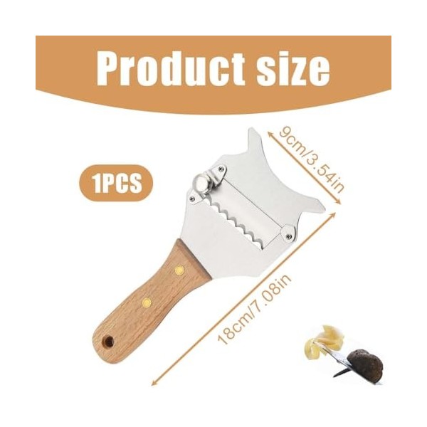 GXGM 1 Pièces Coupe Truffe,Trancheur de Truffes, Truffe Coupe-Fromage,Rasoir à Truffe, Rasoir à Truffe Trancheuse à Fromage à