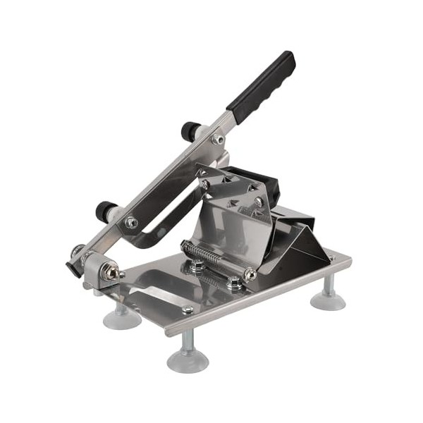 Trancheuse manuelle pour viande pour la maison - Hachoir à viande pour côtelettes en acier inoxydable, trancheuse multifoncti