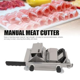 Trancheuse manuelle pour viande pour la maison - Hachoir à viande pour côtelettes en acier inoxydable, trancheuse multifoncti