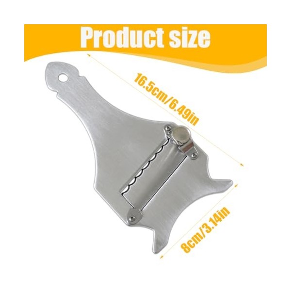 SGERUFZ Trancheur de Truffes, Rasoir à Truffe, Réglable, Eminceur en Inox, avec Trou Suspendu, pour Chocolat, Râpeuse, Coupe,