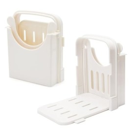 Trancheuse à Pain,2 PCS Épaisseurs Machine à Trancher Réglable Gâteau et Pain Cutter Toast Cut à Gâteau Niveleur Réglable Man