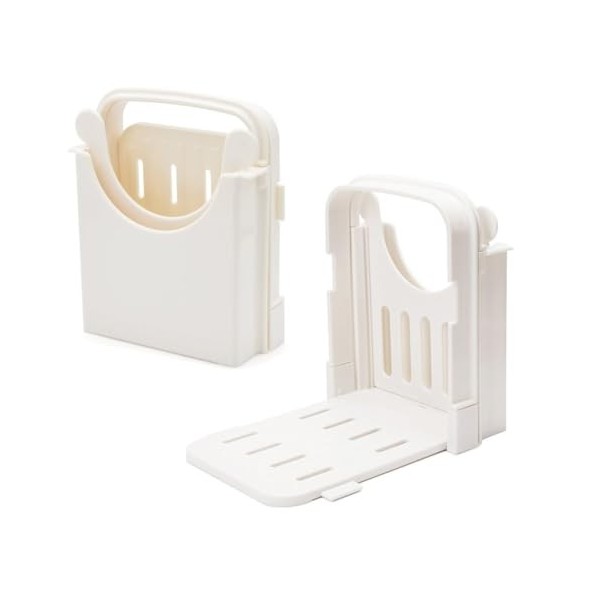 Trancheuse à Pain,2 PCS Épaisseurs Machine à Trancher Réglable Gâteau et Pain Cutter Toast Cut à Gâteau Niveleur Réglable Man