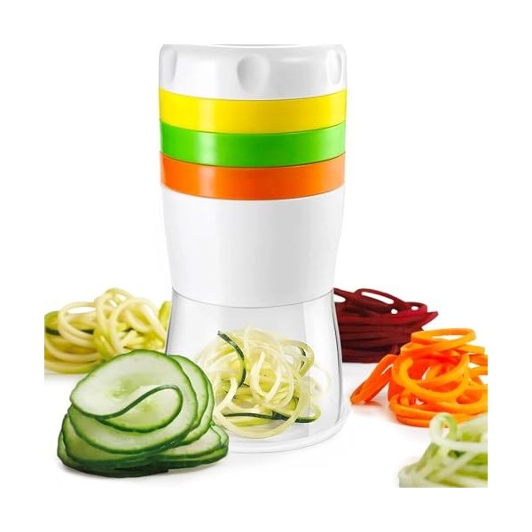 Wintem Outil de cuisine spiralisateur de légumes pour couper rapidement les courgettes, les mélanges et les concombres en spa