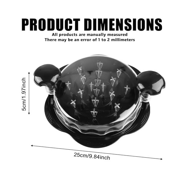 Hachoir à poulet de 25 cm avec poignées ergonomiques et fond antidérapant, broyeur de poulet avec pinceau et fourchette, outi