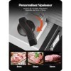 YASHE SL-518 Trancheuse Électrique - Trancheuse à Jambon 250W avec Épaisseur Réglable de 0 à 15mm, 2 Lames Amovibles en Acier