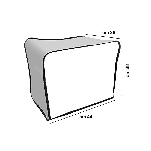Couvre-trancheuse en coton 38 x 44 x 29 cm Made in Italy MANAOS GRIGIO 
