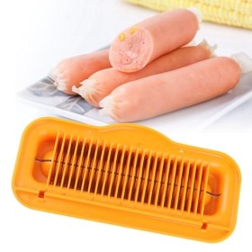 WGFOIP Trancheuse à Hot-Dog, Outil de Cuisine Multifonctionnel, Trancheuse à Jambon Antirouille Résistante à la Corrosion, po