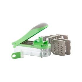 Trancheuse manuelle 3 en 1 – Coupe-légumes, Mandoline et râpe avec 7 options de coupe, recettes et accessoires de nettoyage, 