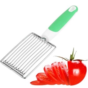 MenYiYDS 1 Pcs Trancheuse de Pommes de Terre, trancheuse avec poignée, trancheuse de tomates, trancheuse de Fruits au Jambon,