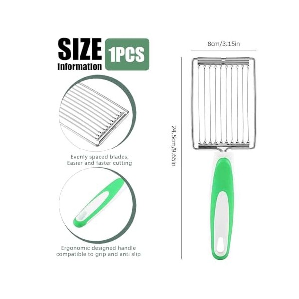 MenYiYDS 1 Pcs Trancheuse de Pommes de Terre, trancheuse avec poignée, trancheuse de tomates, trancheuse de Fruits au Jambon,