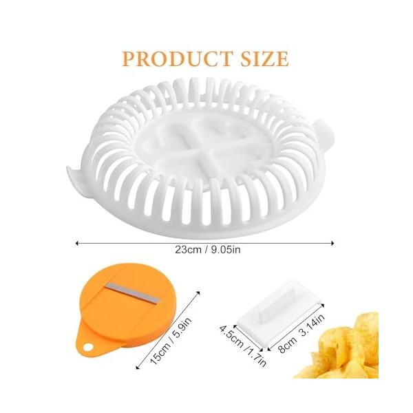 DIY Croustilles Fabricant, Pomme de terre végétale Crisp Chip Slicer Maker, Machine à chips de pommes de terre au four à micr