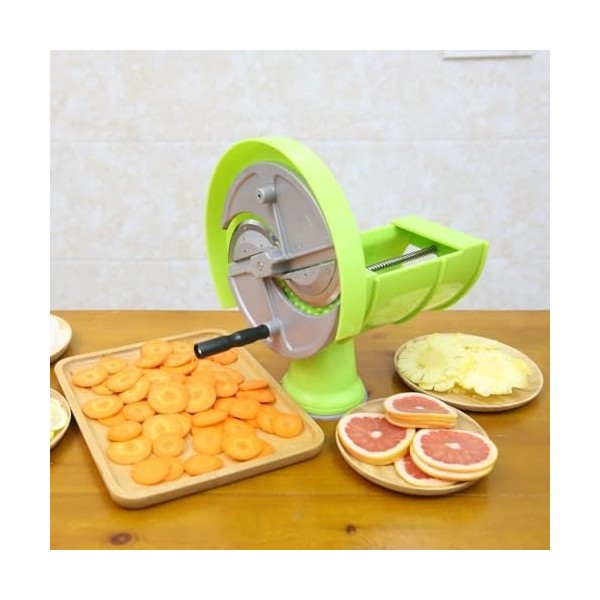 Trancheuse manuelle réglable pour fruits et légumes de 0 à 0,8 cm pour oignon, concombre, citron, restaurant, outil de tranch