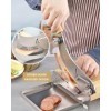 Moongiantgo Trancheuse de Médecine Chinoise Trancheuse Manuelle à Rayon de Biltong Épaisseur Réglable de 0-12mm, avec Plateau