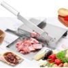 Moongiantgo Trancheuse à Viande Manuelle Coupe-viande en Acier Inoxydable Trancheuse de Nourriture avec Balance Amovible pour