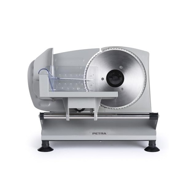 Petra Trancheuse Électrique de Nourriture , Machine à Trancher de Cuisine, Pour Viande, Fromage et Pain, Épaisseur Réglable 1