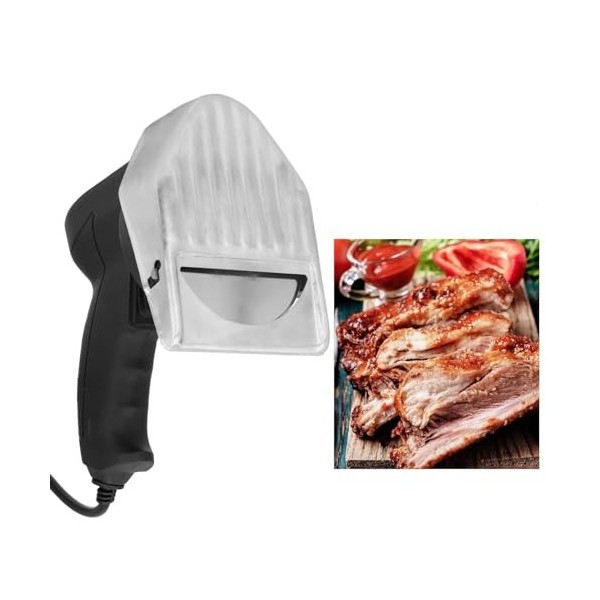 Topyond Machine à Trancher la Viande électrique Coupe-Viande Portatif avec Réglage De Lépaisseur Rasoir à Viande électrique 