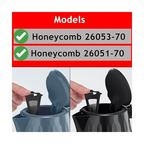 SPARES2GO Filtre à bec verseur pour bouilloire Russell Hobbs Honeycomb 26053-70 26051-70, 04-SGY-1069