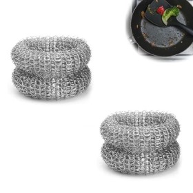2 Pièces Anneau Éliminateur Calcaire Bouilloire, 5,5 cm Maille Détartrage Fourrure de Bouilloire, Acier Inox 304 Anneau Anti 