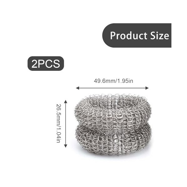 2 Pièces Anneau Éliminateur Calcaire, AMONENZ Bouilloire Anneau Anticalcaire, Acier Inoxydable Anneau Anticalcaire, Diamètre 