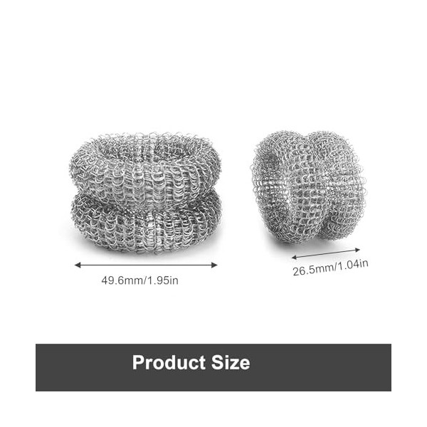 ZIJANG Anneau Anti Calcaire, 2 Pièces Anneau Éliminateur Calcaire, Acier Anoxydable Anneau Anticalcaire, Diamètre 5,5 cm, pou