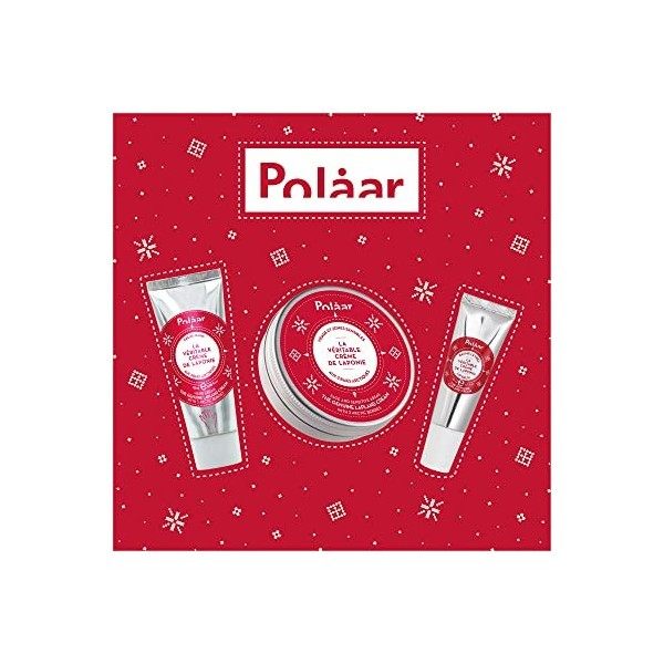 Polåar - Coffret Cadeau Kit Laponie aux 3 Baies Arctiques - Crème Mains 25 ml + Crème Visage 50 ml + Baume Lèvres 10 ml - 3 S