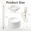 TTPSRY Owala Freesip Accessoires 4 Pièces Tissée Sangle de Poignée Étuis en Silicone Porte Clés Pendentifs pour 24 oz 32 oz 4
