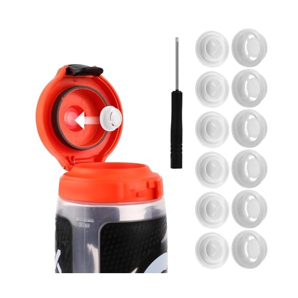 XIHIRCD 6pcs Joints Rechange pour Bouteille deau, Valve Silicone Insert en Plastique Accessoires Remplacement pour Valve en 