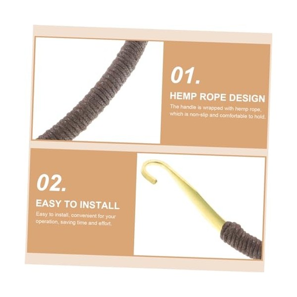 RORPOIR Poignée de théière en forme de U en cuivre avec couvercle en tricot Accessoires pour une manipulation sûre et un desi