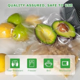 Anysea Sac Sous Vide Alimentaire 3 Rouleaux：20x1/28x2/x500 cm Rouleau Sous Vide Alimentaire sans BPA, Film sous vide alimenta