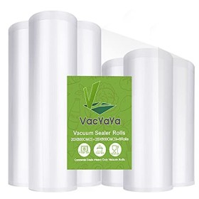 VacYaYa 6 Rouleau 3 20x600cm et 3 28x600cm Rouleau Sacs Pour Machine Sous Vide Alimentaire,sans BPA et LFGB Sac de Congelat
