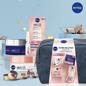 NIVEA Trousse Cellular Elasticity 1 x 1 pce , Trousse de toilette garnie contenant 3 soins visage anti-âge, Vanity pour femm