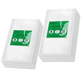 UKPALO Lot de 50 sacs demballage sous vide prédécoupés de 15 cm x 25 cm et 20 cm x 30 cm - 50 sacs demballage sous vide - 4
