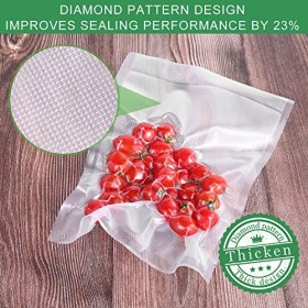 UKPALO Lot de 50 sacs demballage sous vide prédécoupés de 15 cm x 25 cm et 20 cm x 30 cm - 50 sacs demballage sous vide - 4