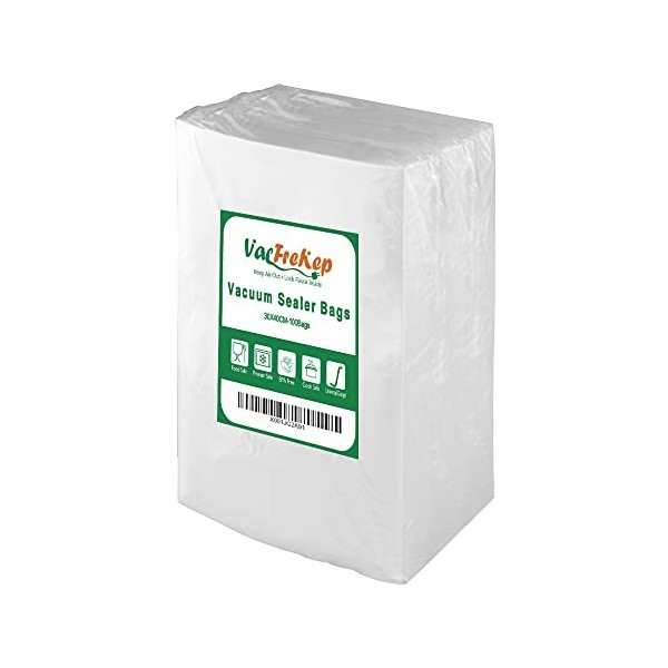 VacFreKep 100 Sacs 30x40cm Sacs Machine Sous Vide Alimentaire,sans BPA et LFGB Sac de Congelation Sous Vide,Compatible Avec n