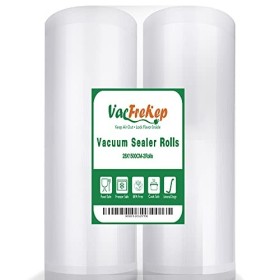 VacFreKep 2Rouleau 28x1500cm Rouleau Sacs Pour Machine Sous Vide Alimentaire,sans BPA et LFGB Sac de Congelation Sous Vide,Co