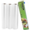 KitchenBoss Sac sous Vide Alimentaire,3 Rouleaux 28cmx5M,Total 15 M, Rouleaux de Mise sous Vide avec 1 Boîte de Coupe Pas Plu