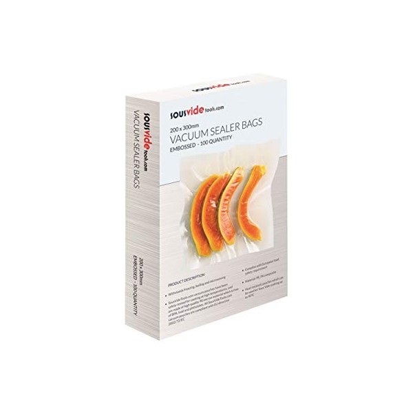 SousVide Tools Lot de 100 sacs pour emballage sous vide 20 x 30 cm