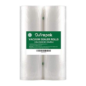 O2frepak 2 Rouleau 28x1500cm Rouleau Sacs Pour Machine Sous Vide Alimentaire,sans BPA et LFGB Sac de Congelation Sous Vide,Co