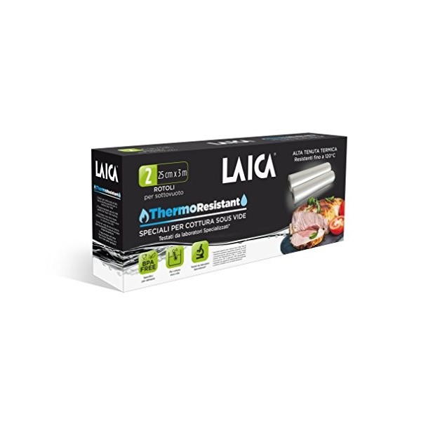 Laica TR2000 Rouleaux sous vide pour cuisson sous vide et conservation des aliments, plastique