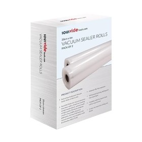 SousVideTools [SVT-07001] Lot de 2 Rouleaux d’Emballage Alimentaire Sous Vide 20 cm x 6 m 