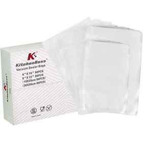 KitchenBoss Sac Sous Vide alimentaire: Sachet Sous Vide Alimentaire 50 Sacs 15 x 25 cm & 50 Sacs 20 x 30 cm,Poche Sous Vide