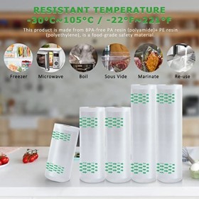 Anysea Sac Sous Vide Alimentaire：Sachet Sous Vide Alimentaire Compatible avec Machine Sous Vide, Rouleau Sous Vide Alimentair
