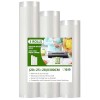 Diboniur Rouleau Sac Sous Vide Alimentaire, 3 Packs 28/25/20 x 300cm Sac Sous Vide, Réutilisable Sachet Sous Vide Alimentaire