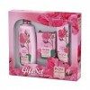 BioFresh Gift Coffret Rose de Bulgarie Lotion pour le corps 330 ml, crème pour les mains 75 ml et savon rose 100 g