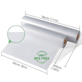 KitchenBoss Sac Sous Vide Alimentaire：6 Rouleaux 20/28 x 300cm Rouleau Sous Vide Alimentaire pour Machine Sous Vide, Sachet S