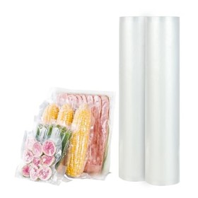 2 rouleaux 28x600 cm film sous vide alimentaire - Sac sous vide alimentaire BPA-free, résistant à la chaleur, idéal pour la c