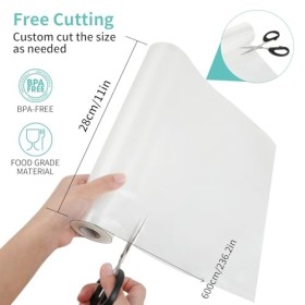 2 rouleaux 28x600 cm film sous vide alimentaire - Sac sous vide alimentaire BPA-free, résistant à la chaleur, idéal pour la c