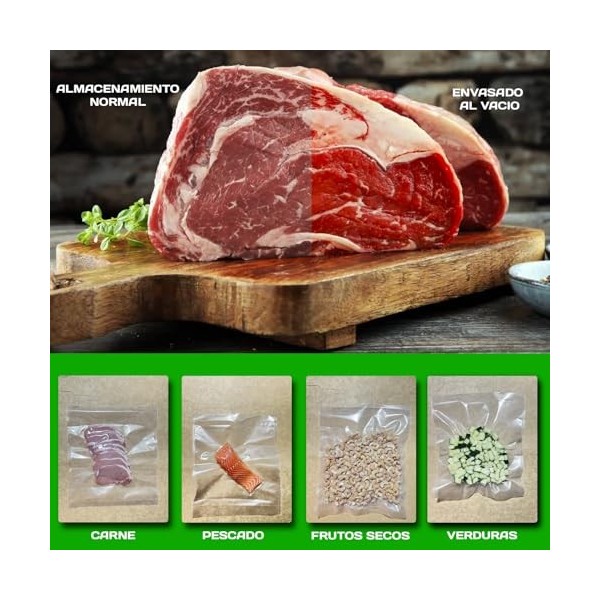 Lot de 2 rouleaux gaufrés de 20 x 600 cm pour emballer des aliments sous vide, dimensions adaptables, sans BPA WYN Whatever y